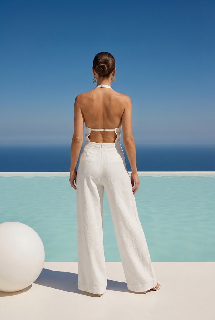 The White Sand Theory Linen Pant in White