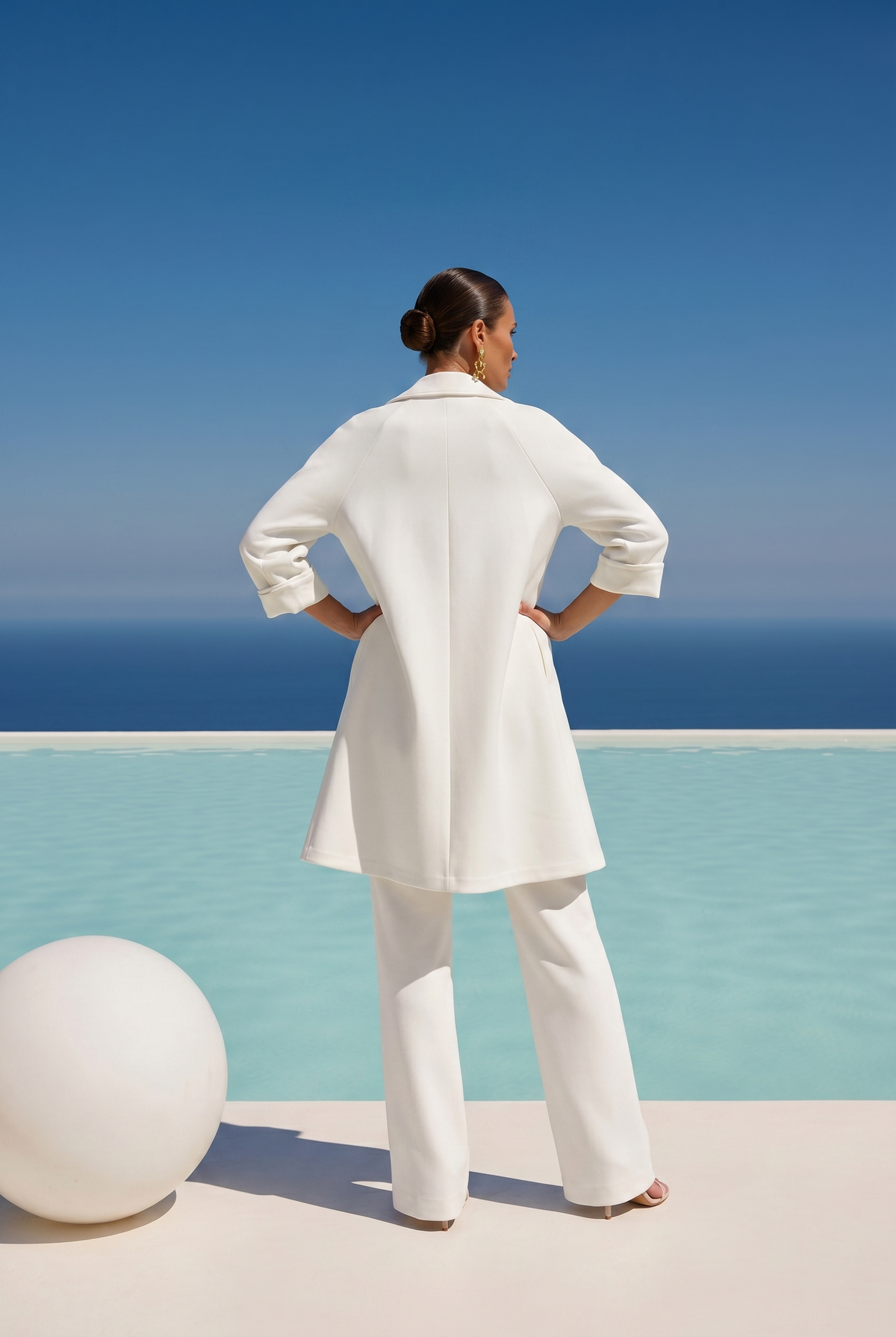 The High Flyer Travel Coat in White