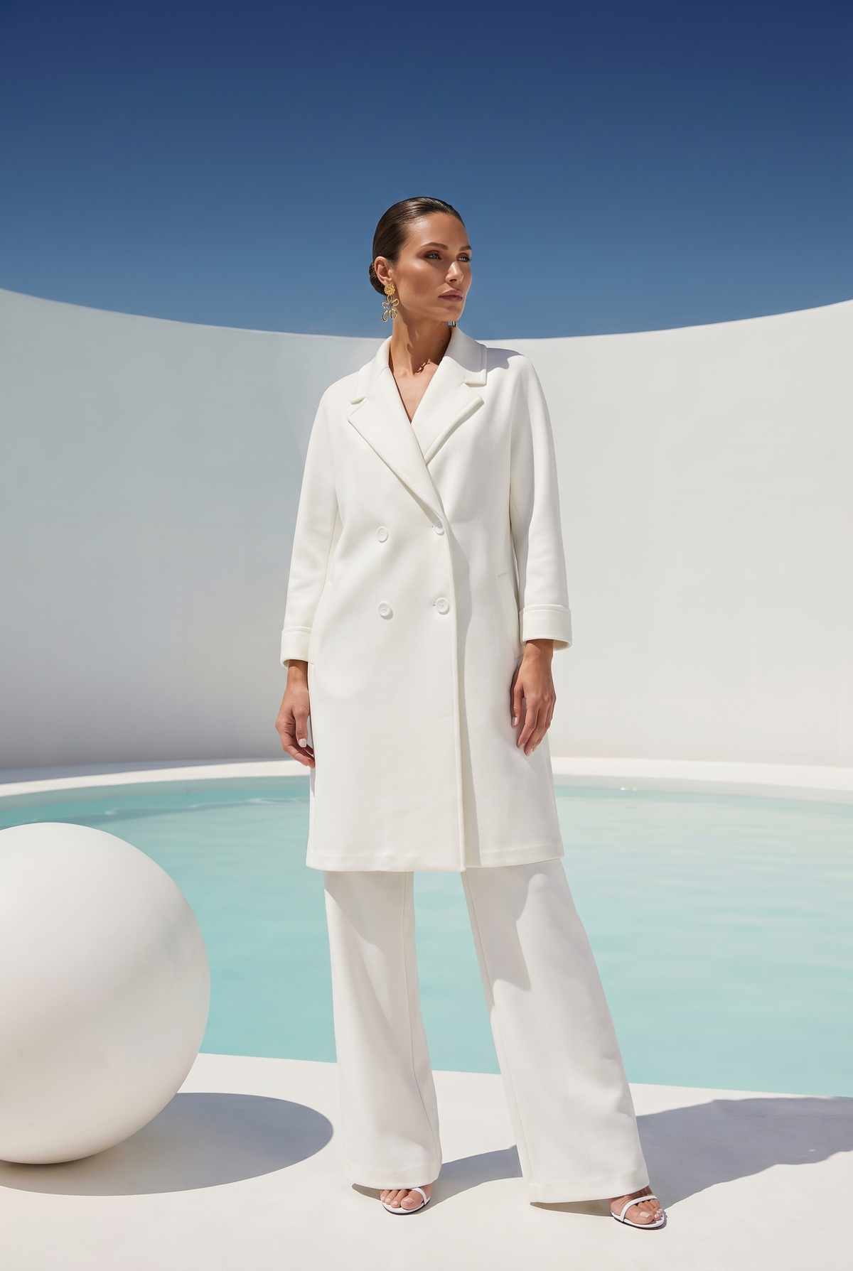 The High Flyer Travel Coat in White