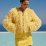 Harmony Mongolian Wool Jacket in Yellow