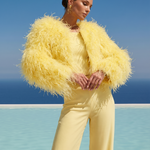 Solstice Feather Jacket in Yellow