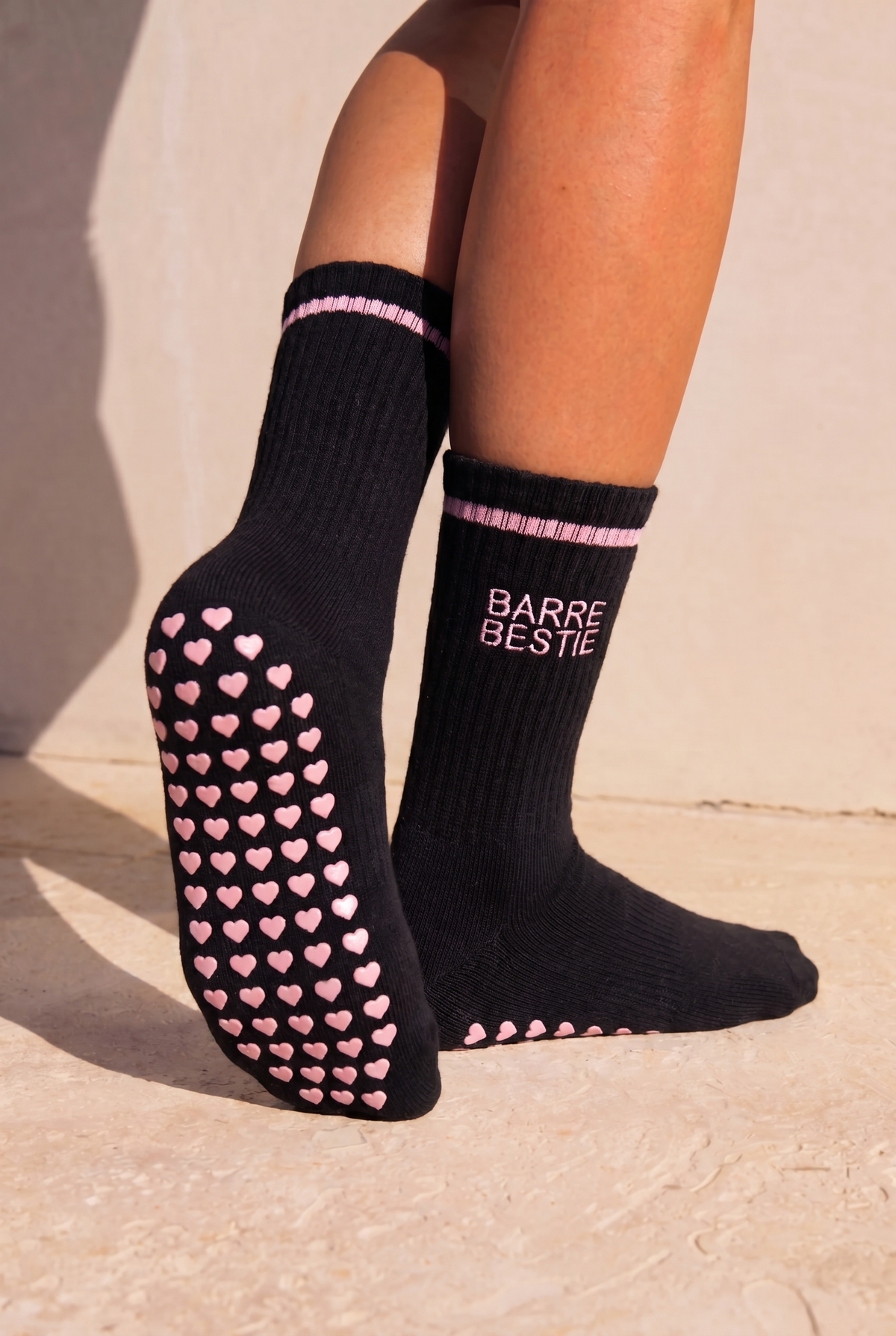 Barre Bestie Grip Socks in Black