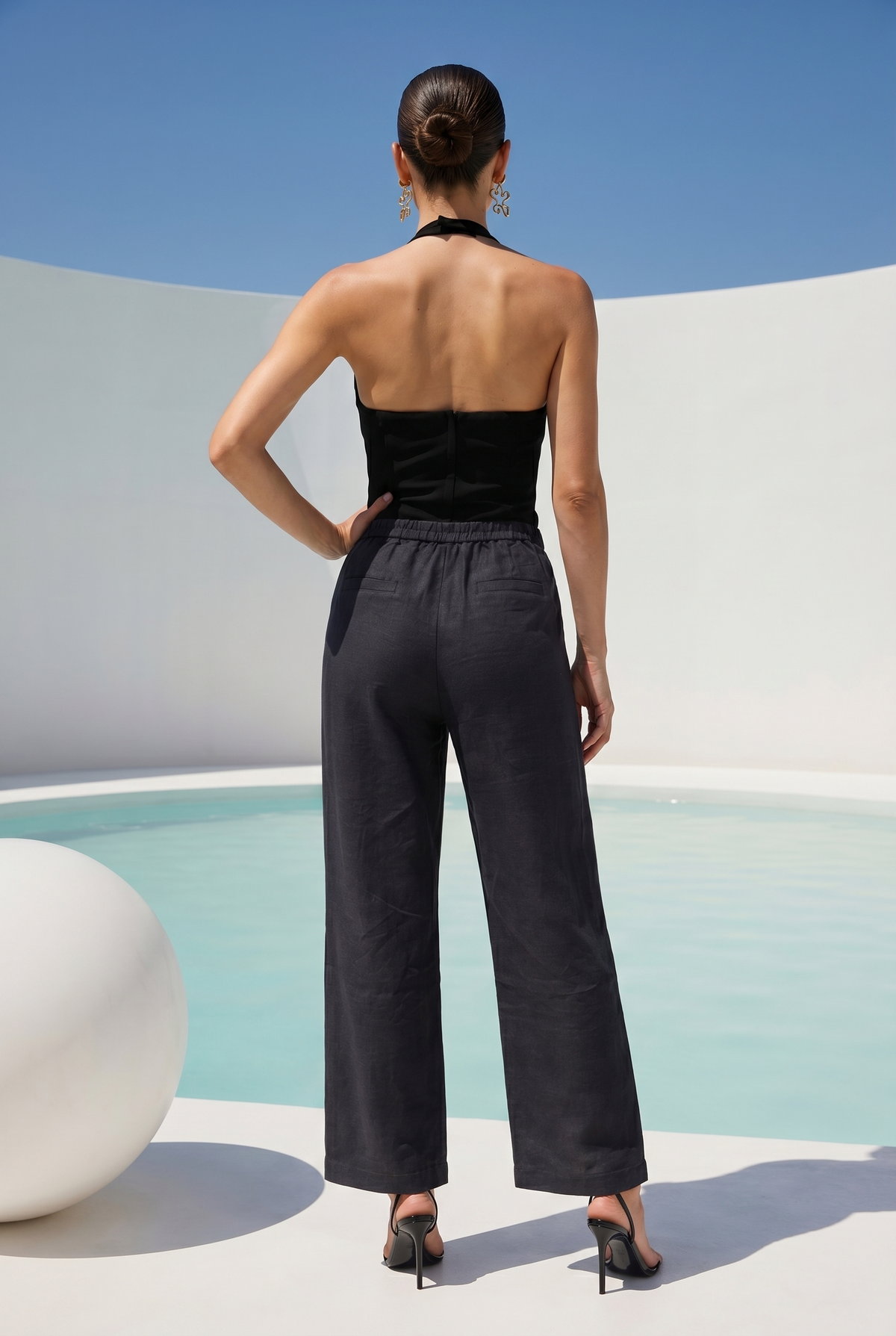 The Tribute Linen Pants in Black