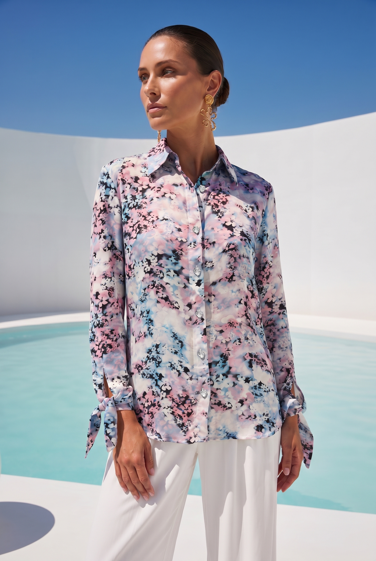 Silent Choir Silk Printed Shirt