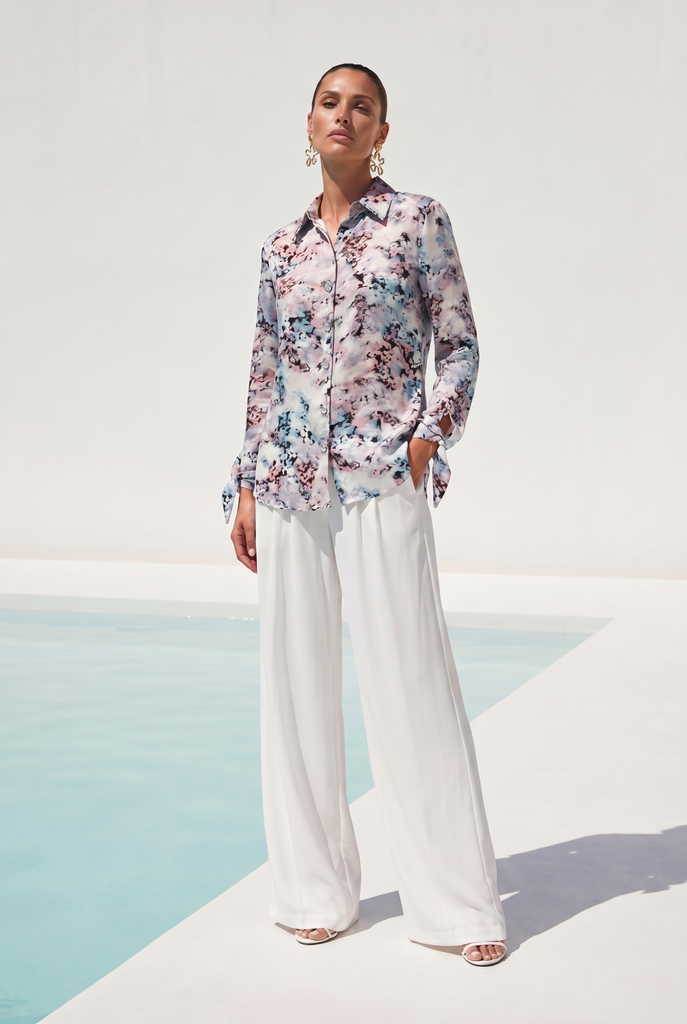 Silent Choir Silk Printed Shirt