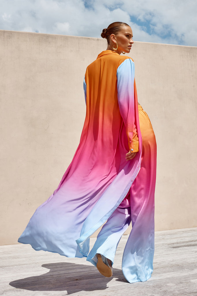 Hope & Harmony Maxi Duster Coverup Coat Ombre