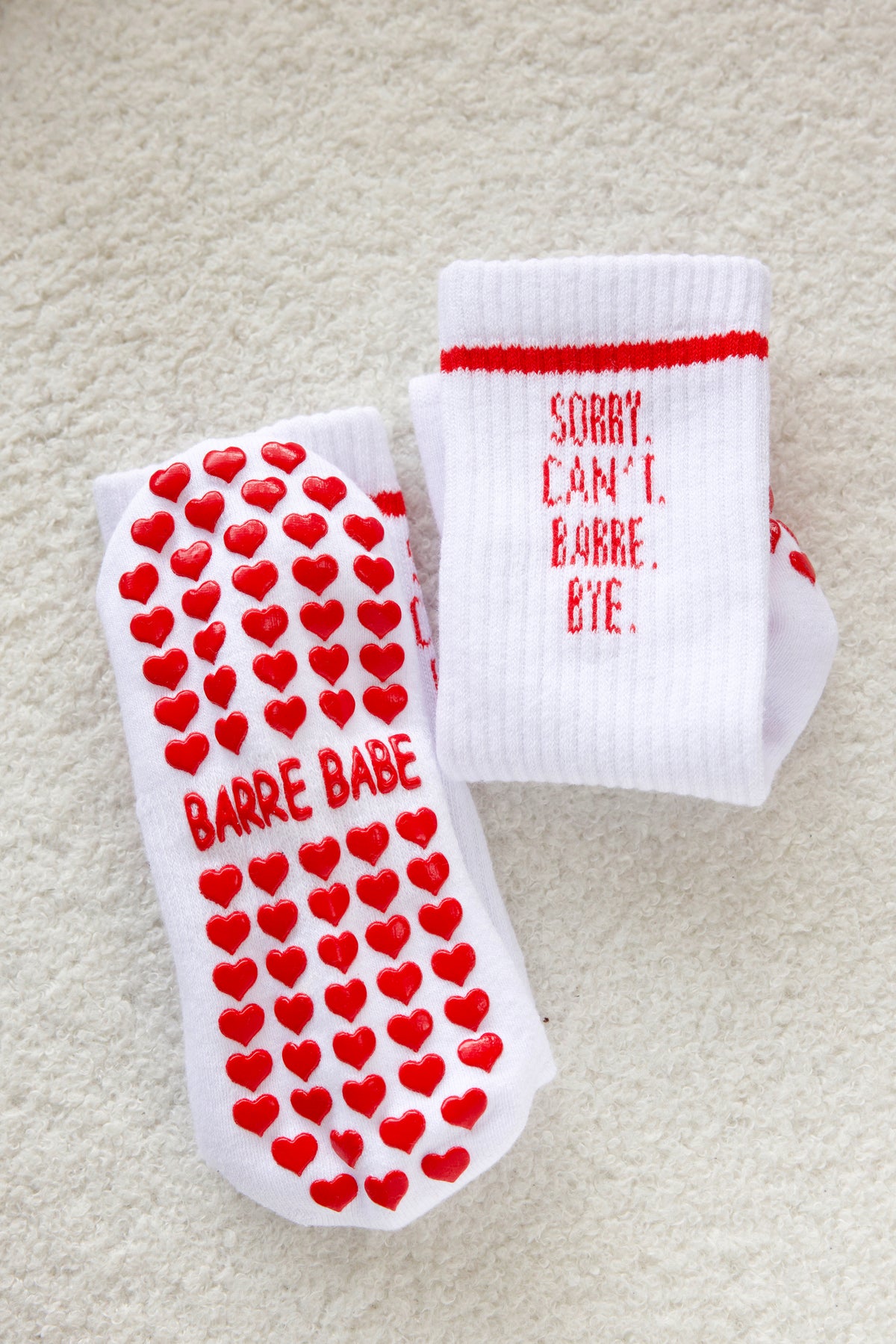 Sorry. Can't. Barre. Bye. Grip Socks
