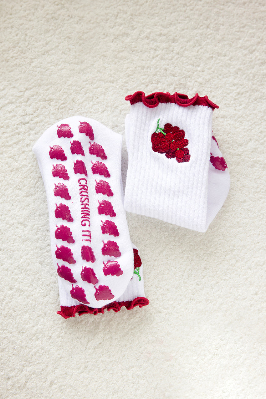 Crushing it! Grape Grip Socks