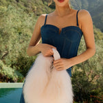 Soft Rebellion Mongolian Wool Handbag in White