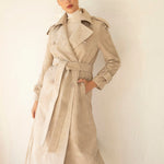 In Motion Suede Coat in Beige