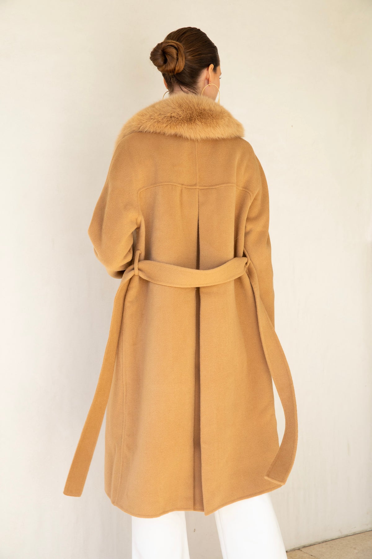 The Heirloom Wool & Fur Coat in Tan