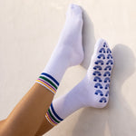 Rainbow Cloud Pilates Barre Grip Socks