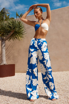 JoJo Pant in Blue Floral - Lisa Maree
