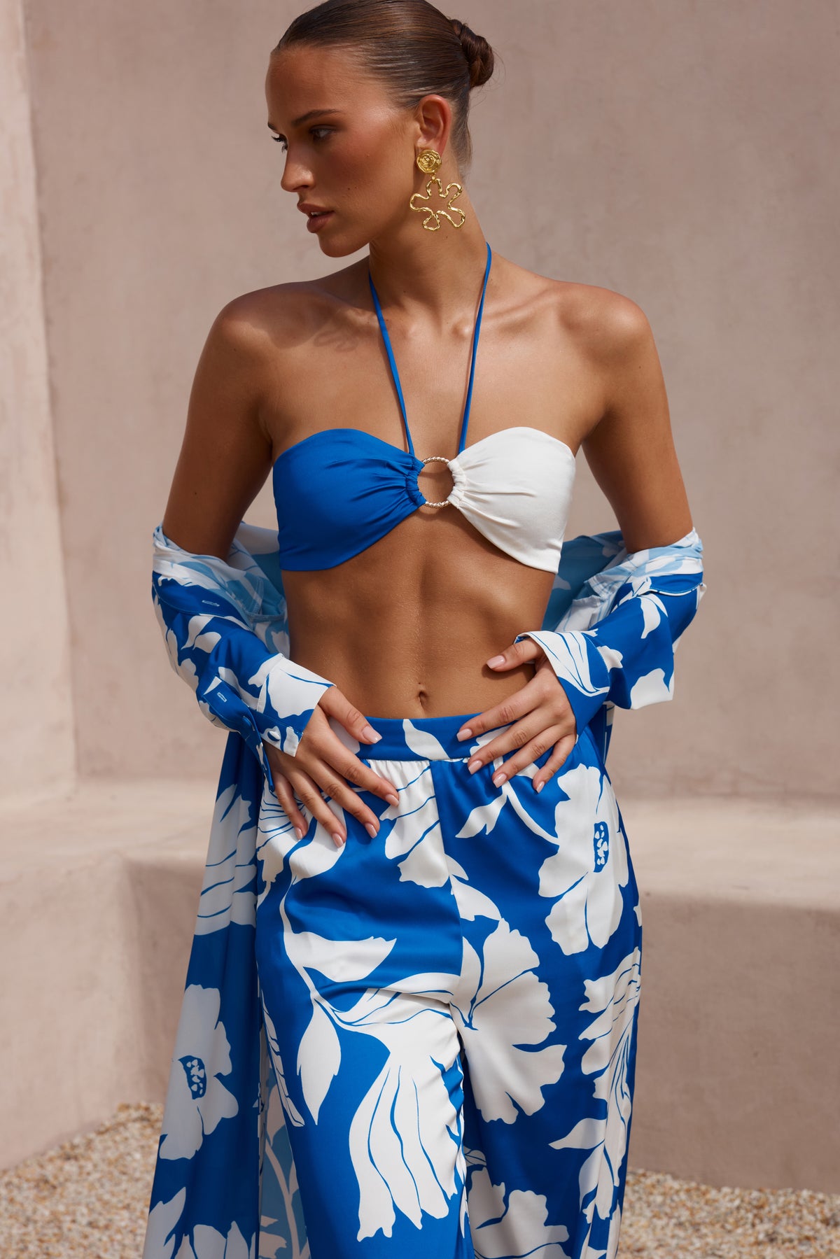 Height of Horizon Bandeau Top in Blue &amp; White