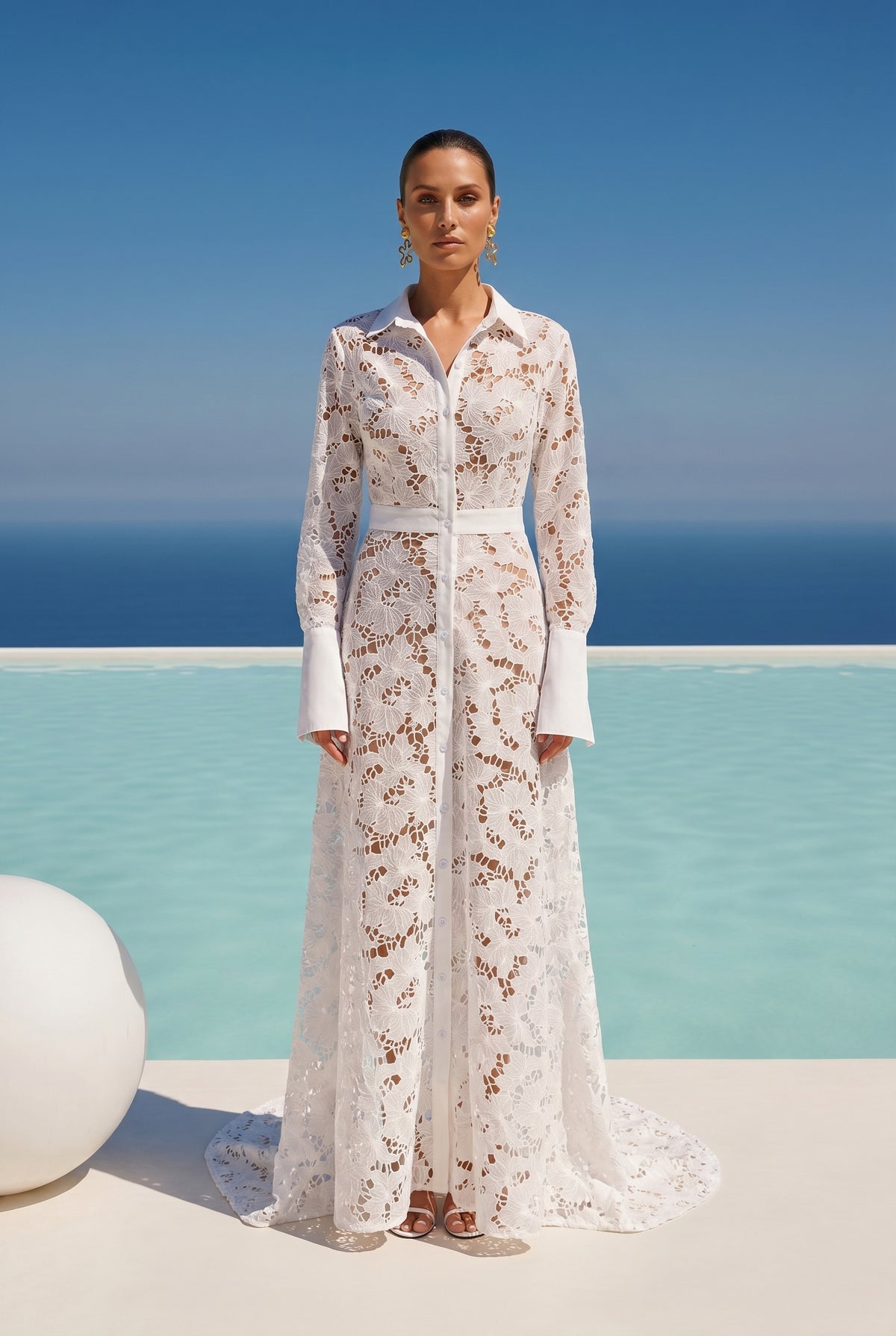 Good Life Lace Maxi Dress in White