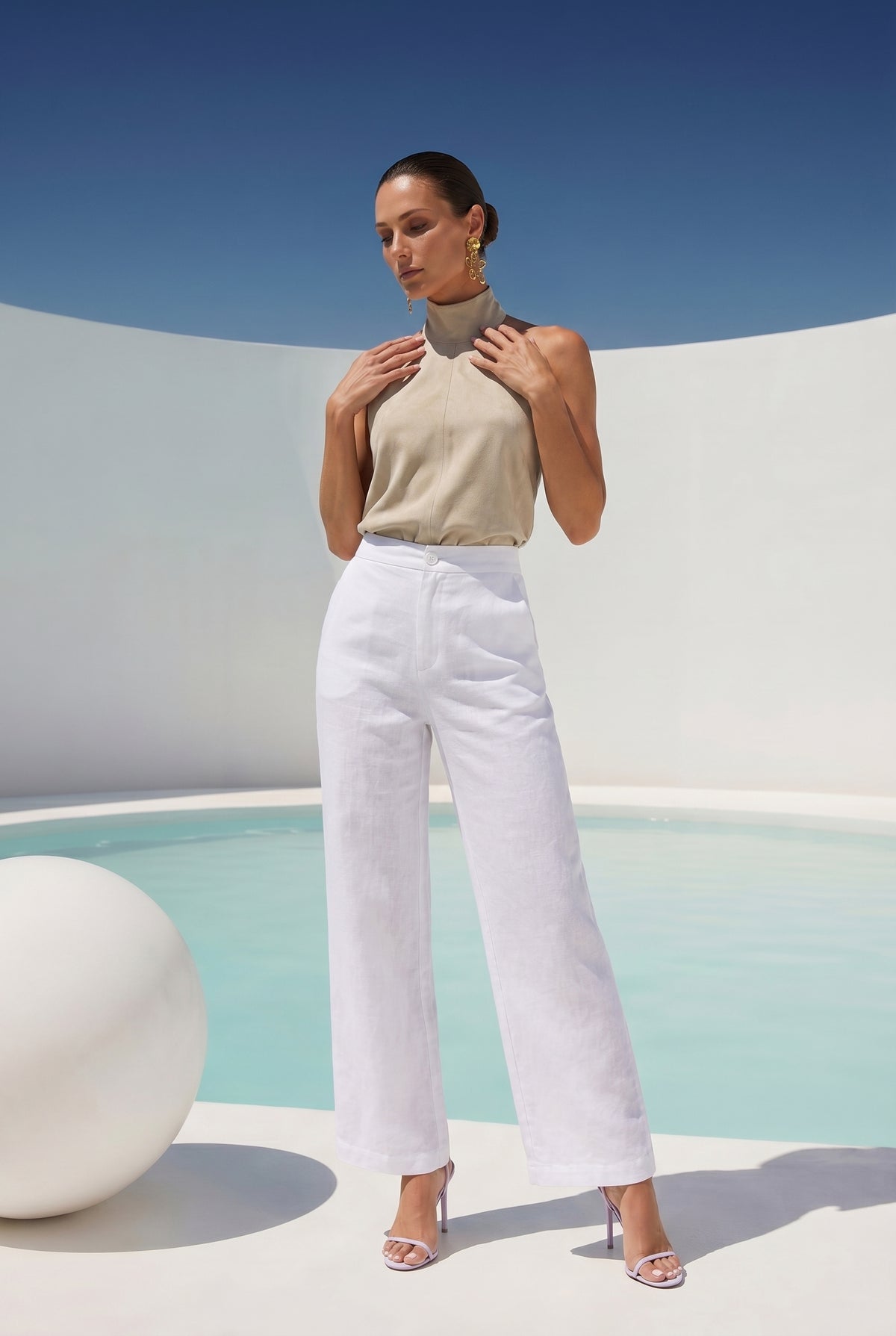 The Tribute Linen Pants in White