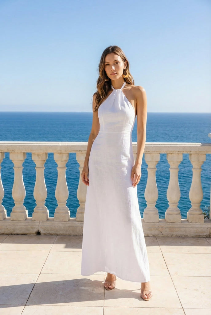 Breath Spring Linen Maxi Dress