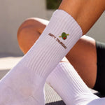 Dirty Thursday Martini Pilates Barre Grip Socks in White