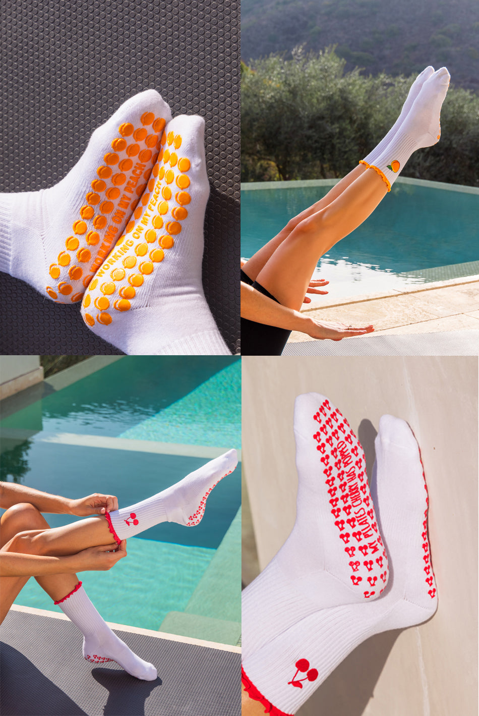 Grip Socks Fruit Bundle of 4