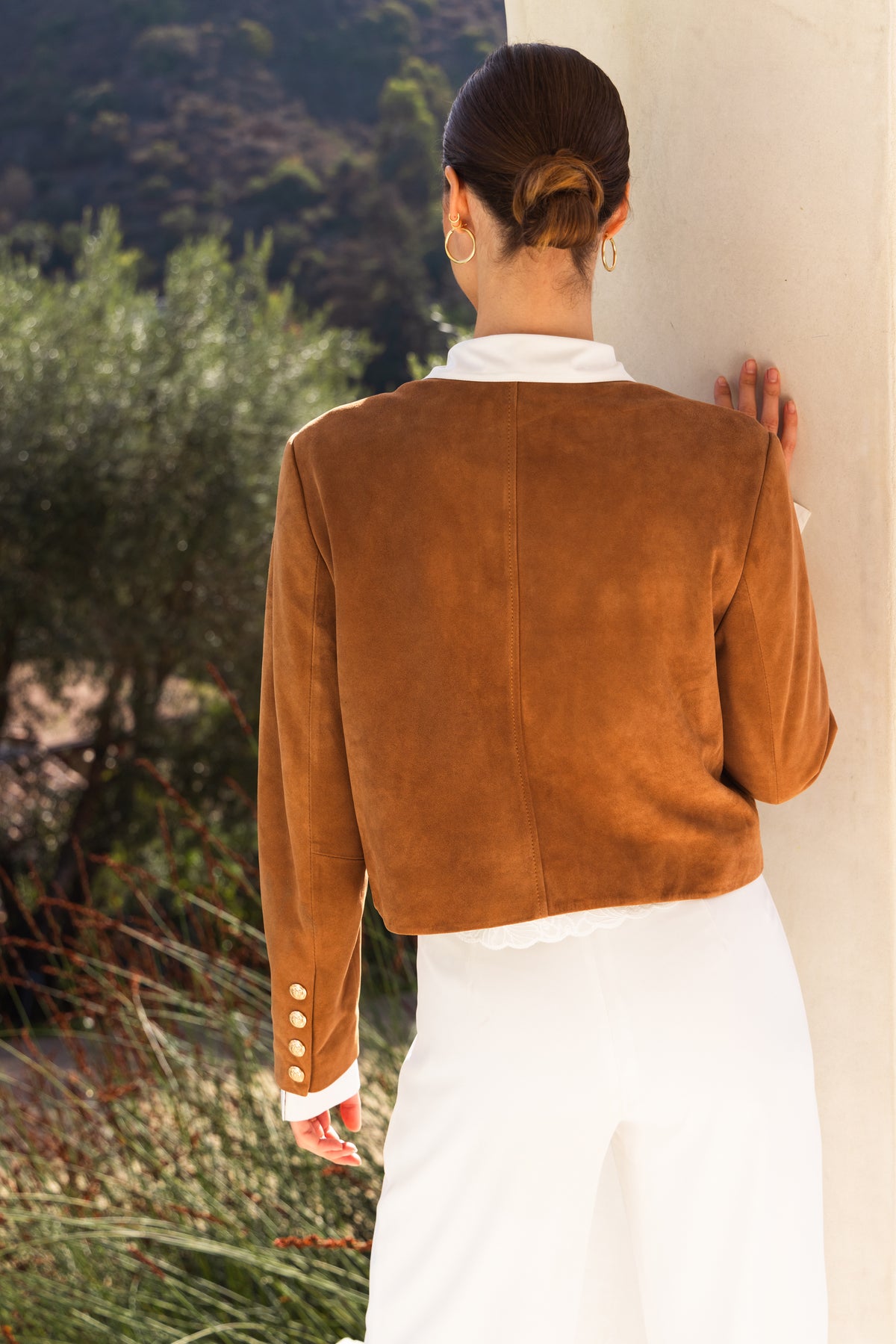 The Pinnacle Suede Jacket in Tan