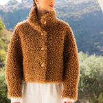 Sherpa Wool Jacket in Tan