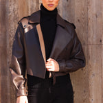 First Love Leather Jacket in Brown