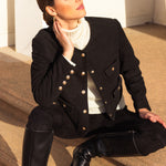 The Pinnacle Suede Jacket in Black