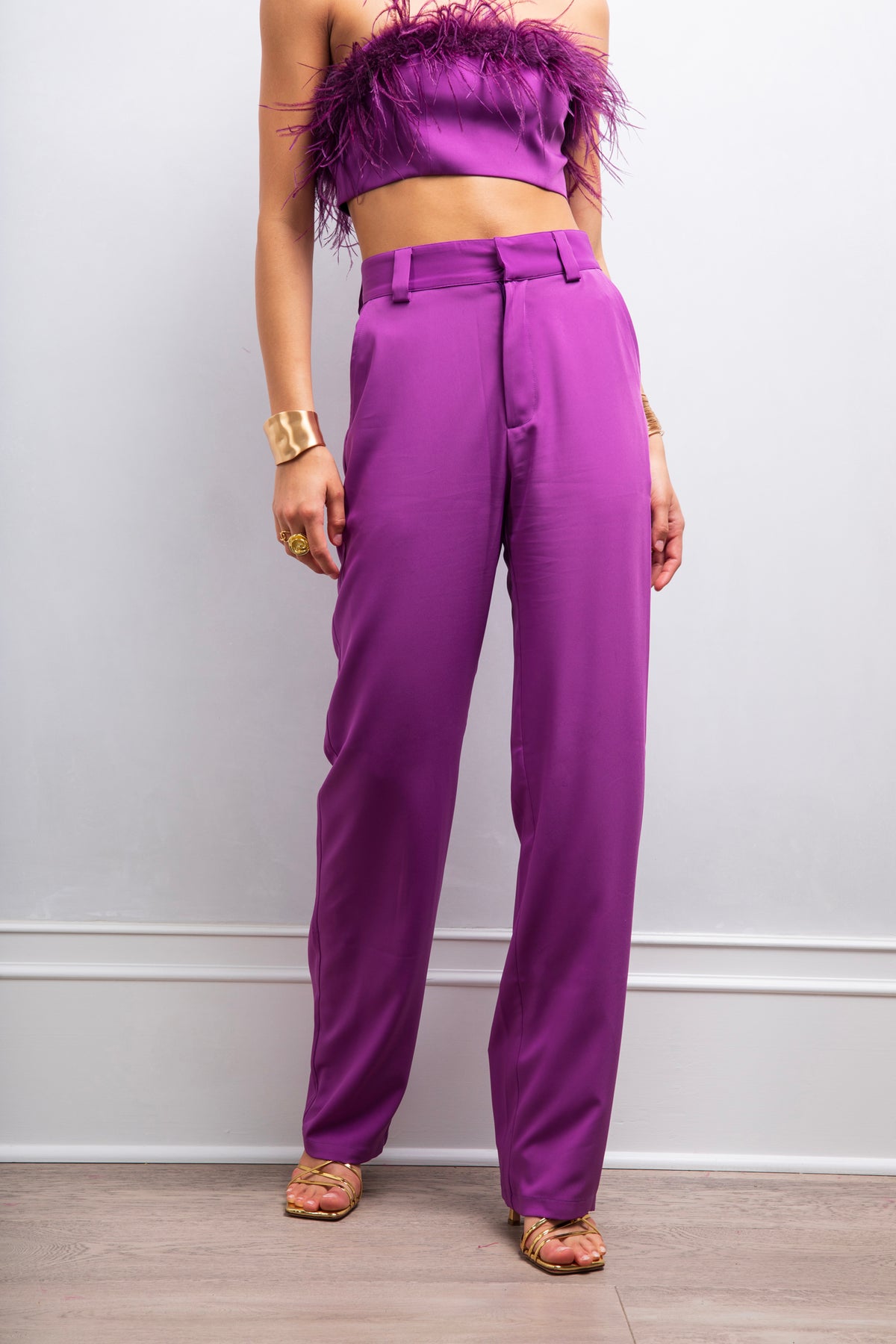 Feel The Love pants in Purple