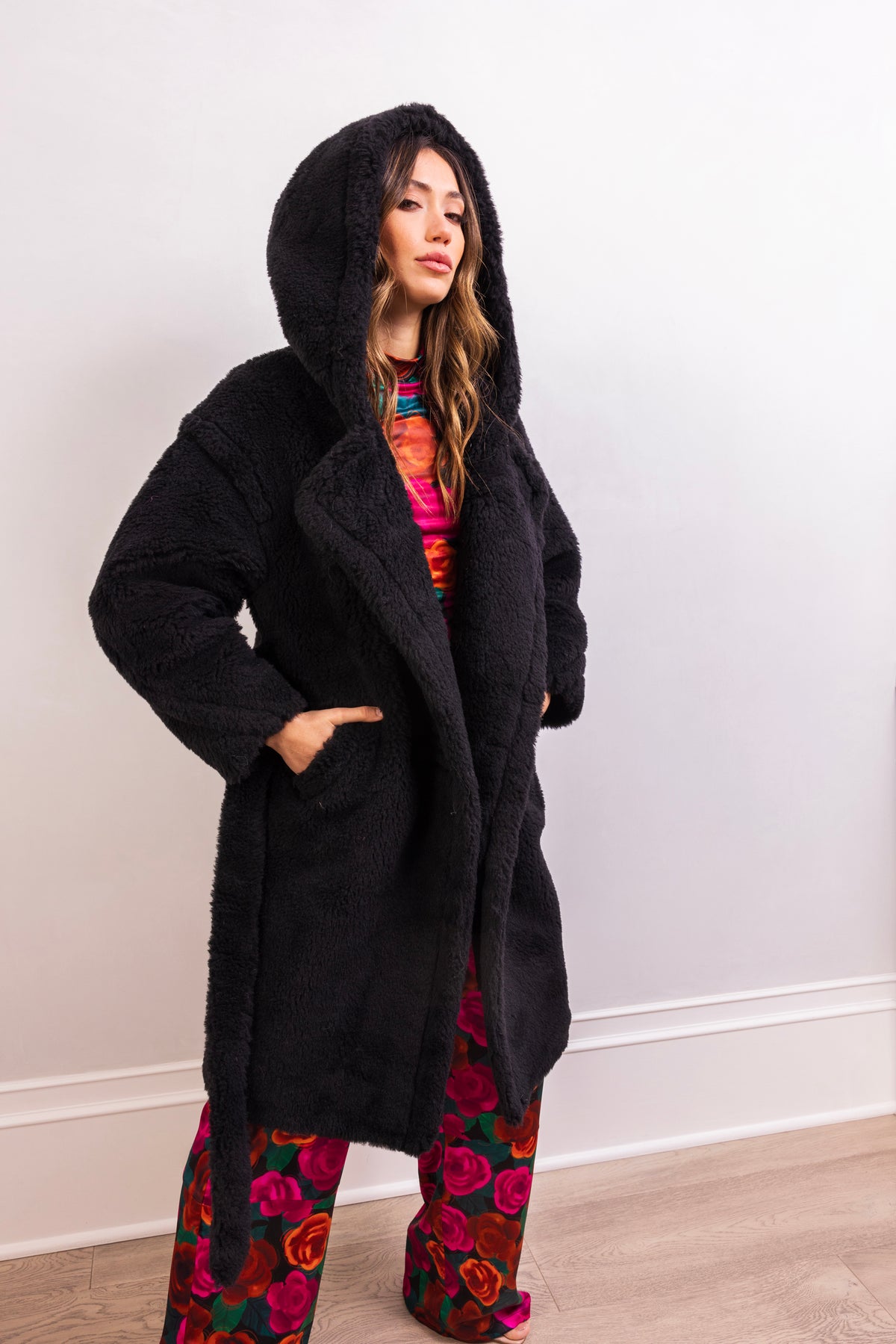 The French 75 Alpaca Wool Coat in Black