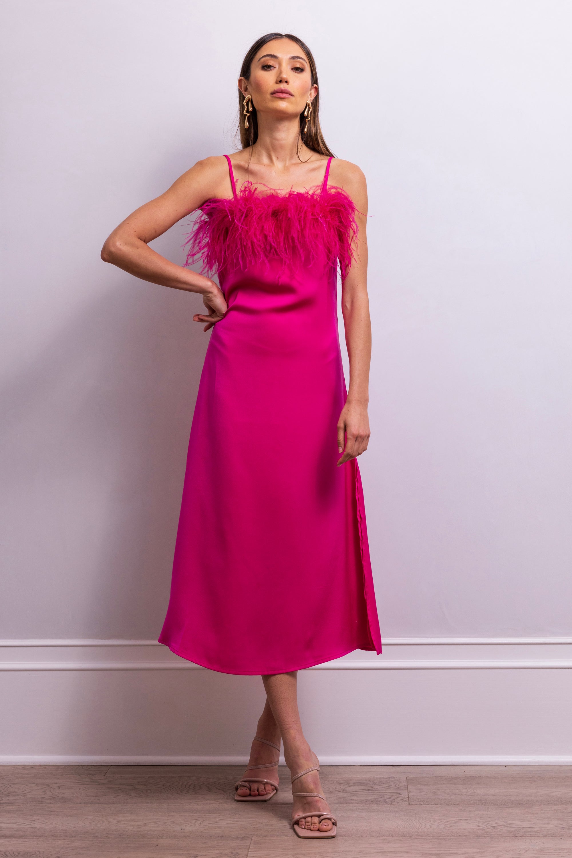 knee length dresses for ladies Juniper Lace Trim Satin Midi Slip Dress Shop American Threads knee length dresses for ladies Juniper Lace Trim Satin Midi Slip Dress Shop American Threads