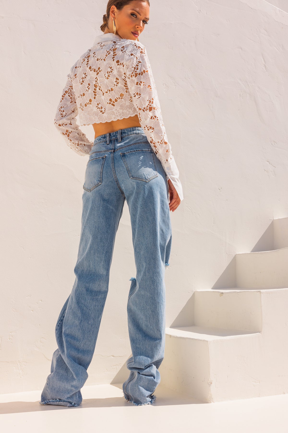 Beyond Extremist Cuffed Boyfriend Denim Jeans