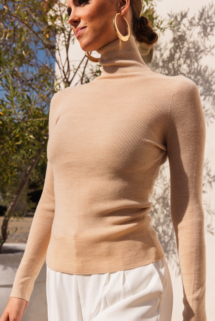 Mysteries Beyond Wool Turtleneck Sweater