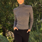 Mysteries Beyond Wool Turtleneck Sweater in Gray