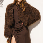 Harmony Mongolian Wool Jacket in Brown