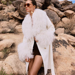 Charlotte Mongolian Wool Coat in White