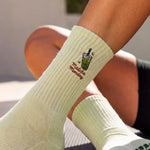 Matcha Monday Pilates Barre Grip Socks in Green