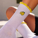 Squeeze the Day Lemon Pilates Barre Grip Socks