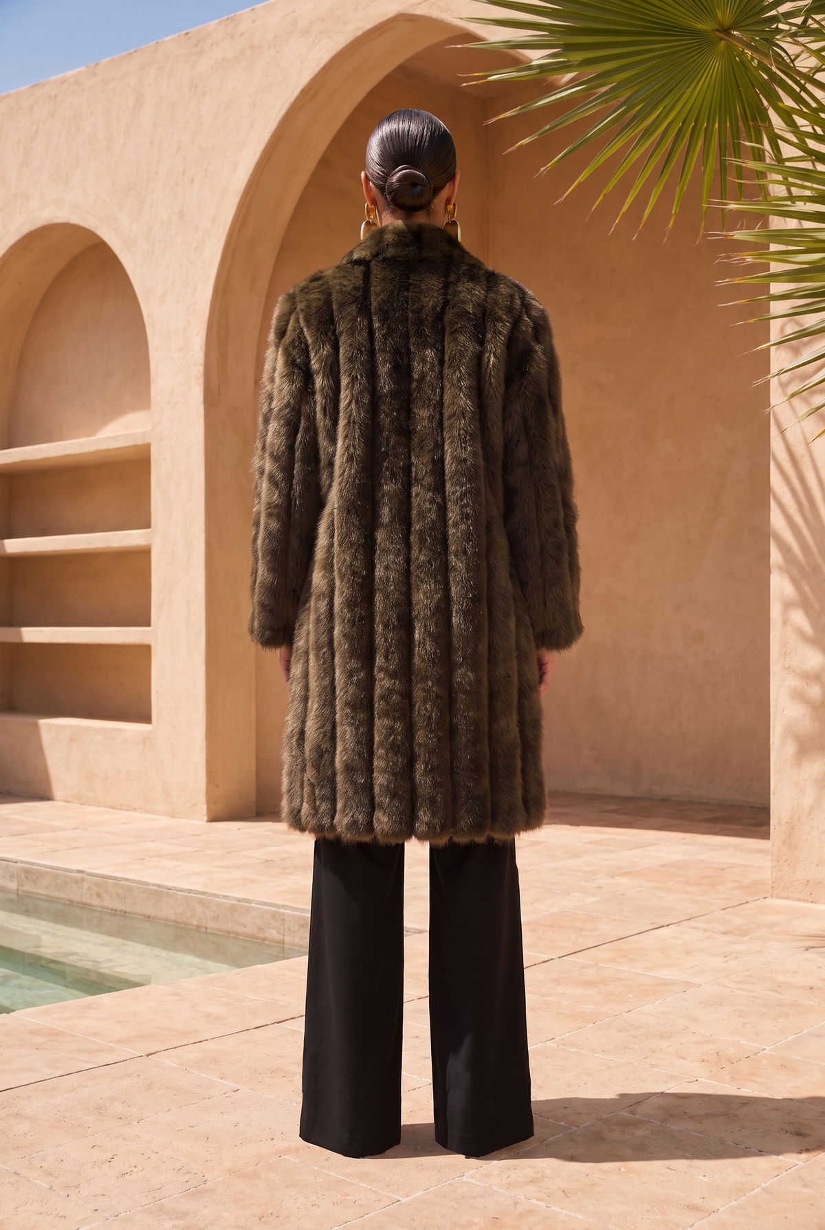 The Twilight Faux Fur Coat in Brown