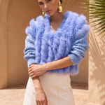 The Ever After Fur Cardigan in Violet