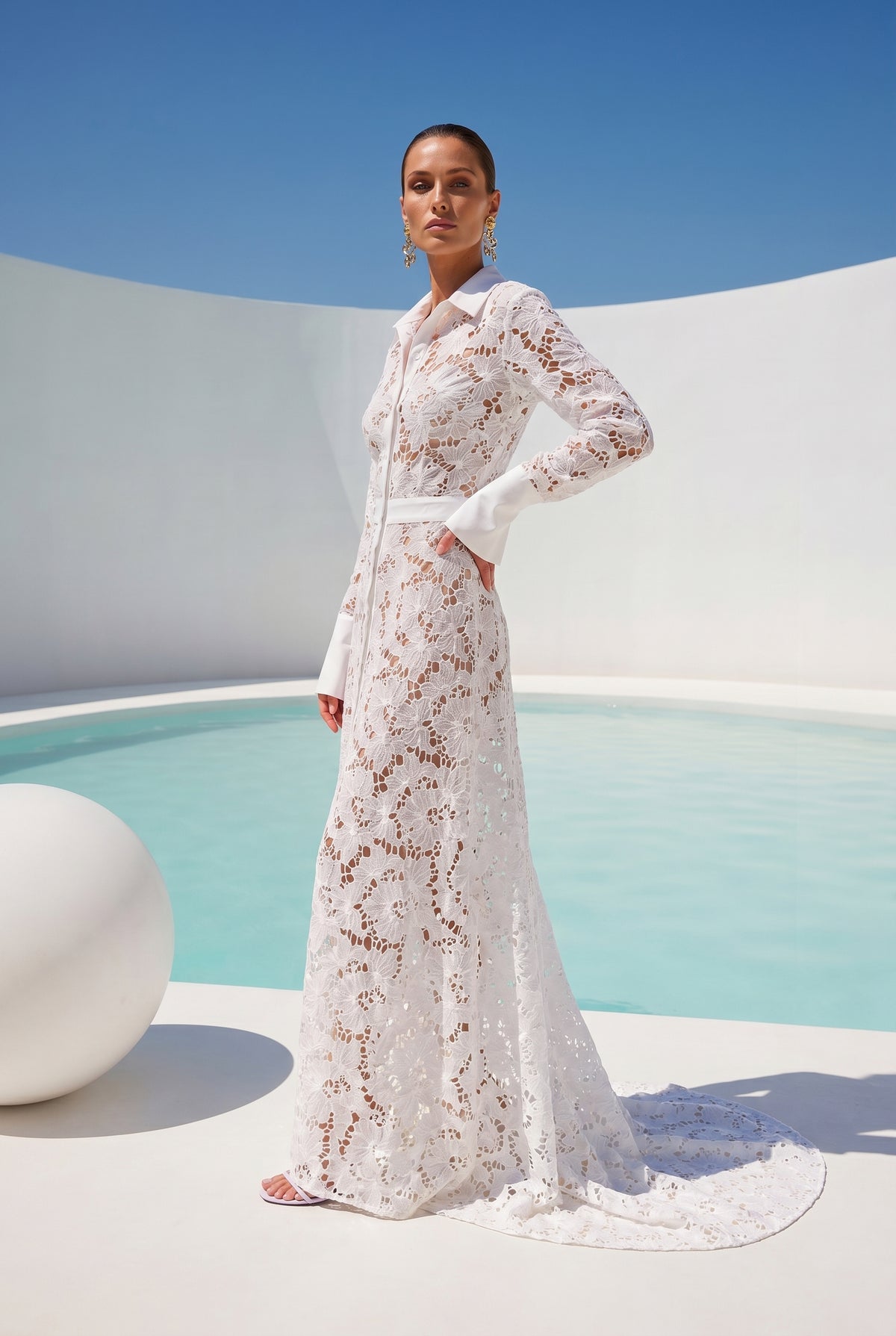 Good Life Lace Maxi Dress in White