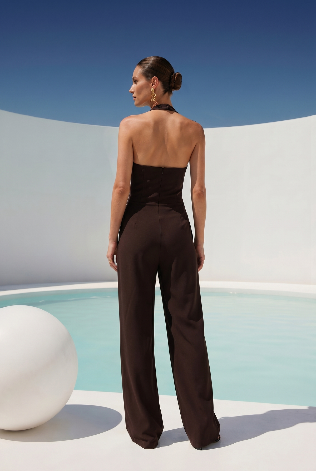 Against the Night Jumpsuit in Brown