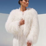 Harmony Mongolian Wool Jacket in White