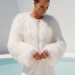 Harmony Mongolian Wool Jacket in White