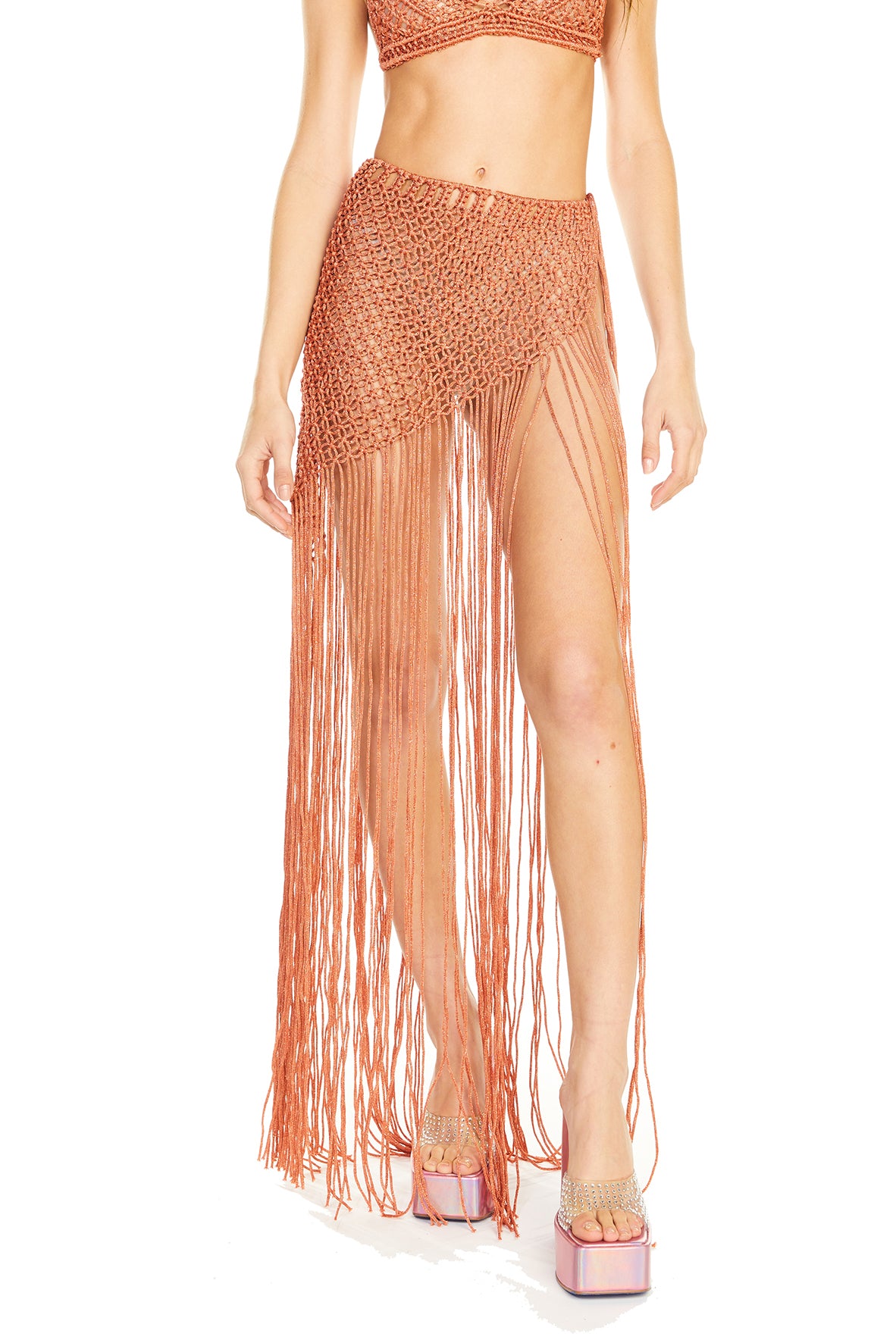 Copper maxi skirt Clearance