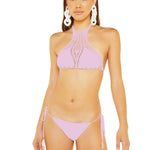 Amazing Grace Crochet High Neck Bikini in Lilac