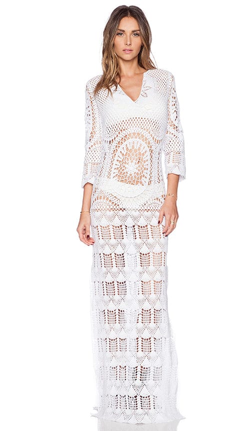 Lisa Maree Crochet (Land) LONDON FICTION London Fiction - Crochet Maxi Coverup Up Gown By Lisa Maree 