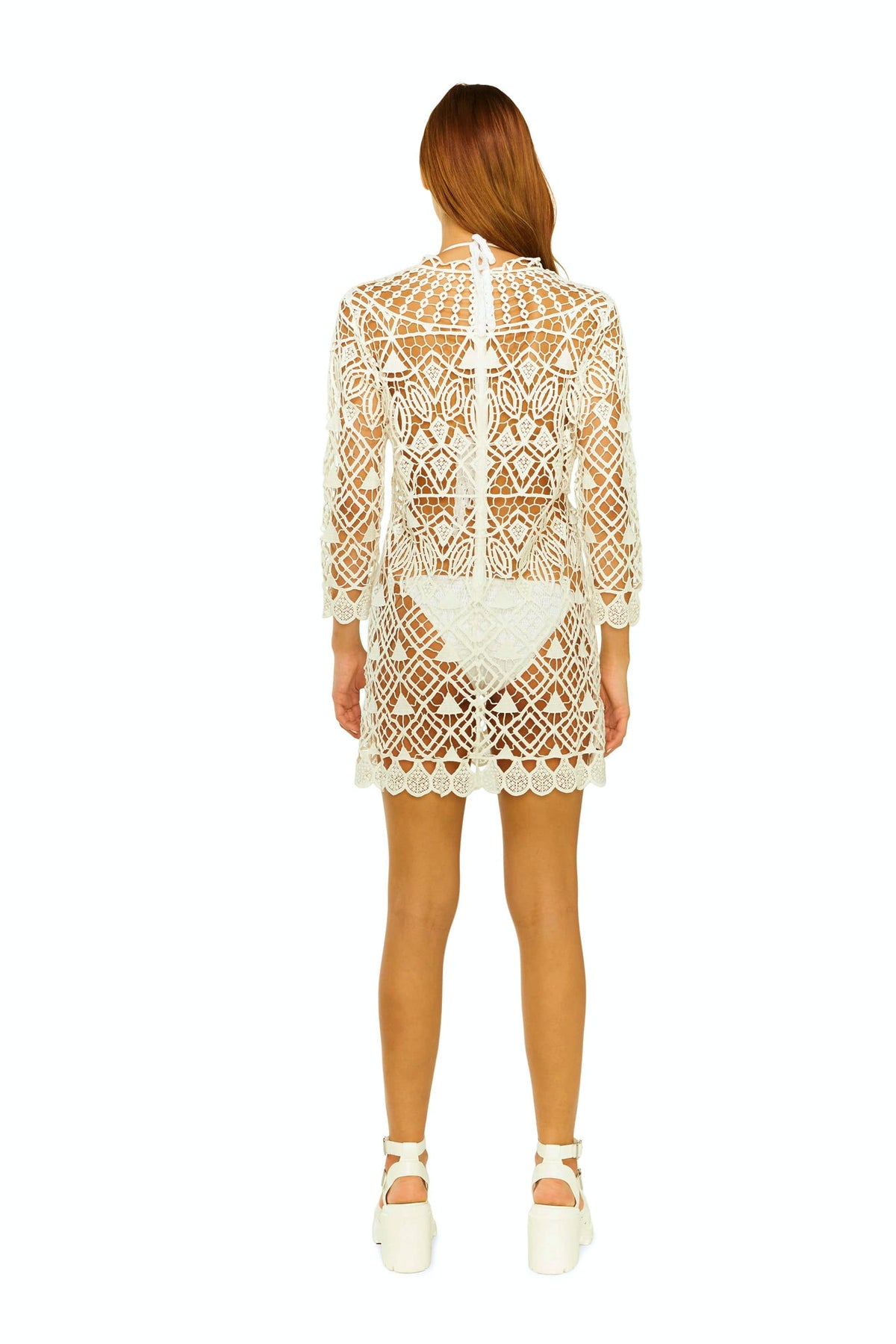 Lisa Maree Crochet (Land) SAFE WATERS Safe Waters - Crochet Lace Embroidered Coverup | Lisa Maree Online Store
