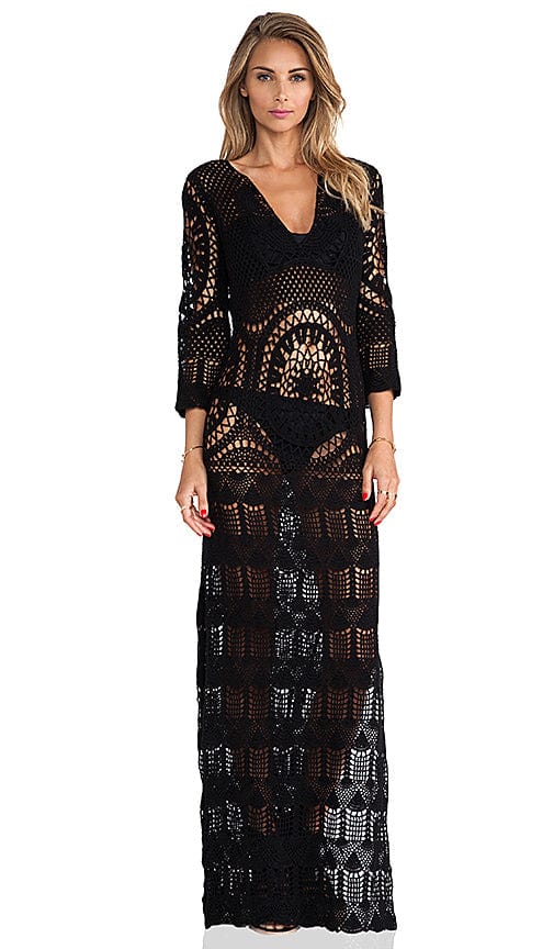 London Fiction Crochet Maxi Length Cover Up