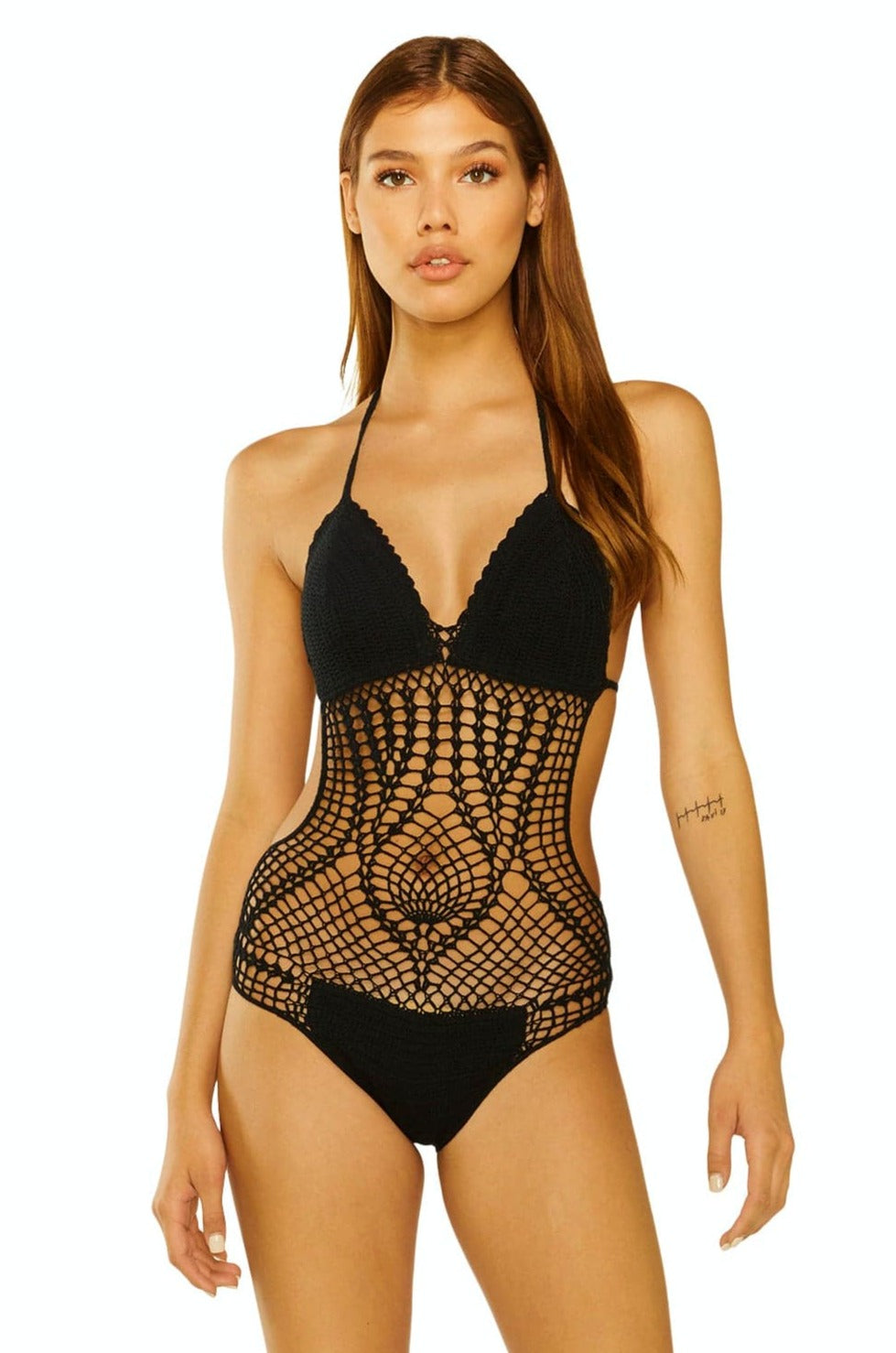 A Poetic Licence Crochet Monokini in Black - Lisa Maree