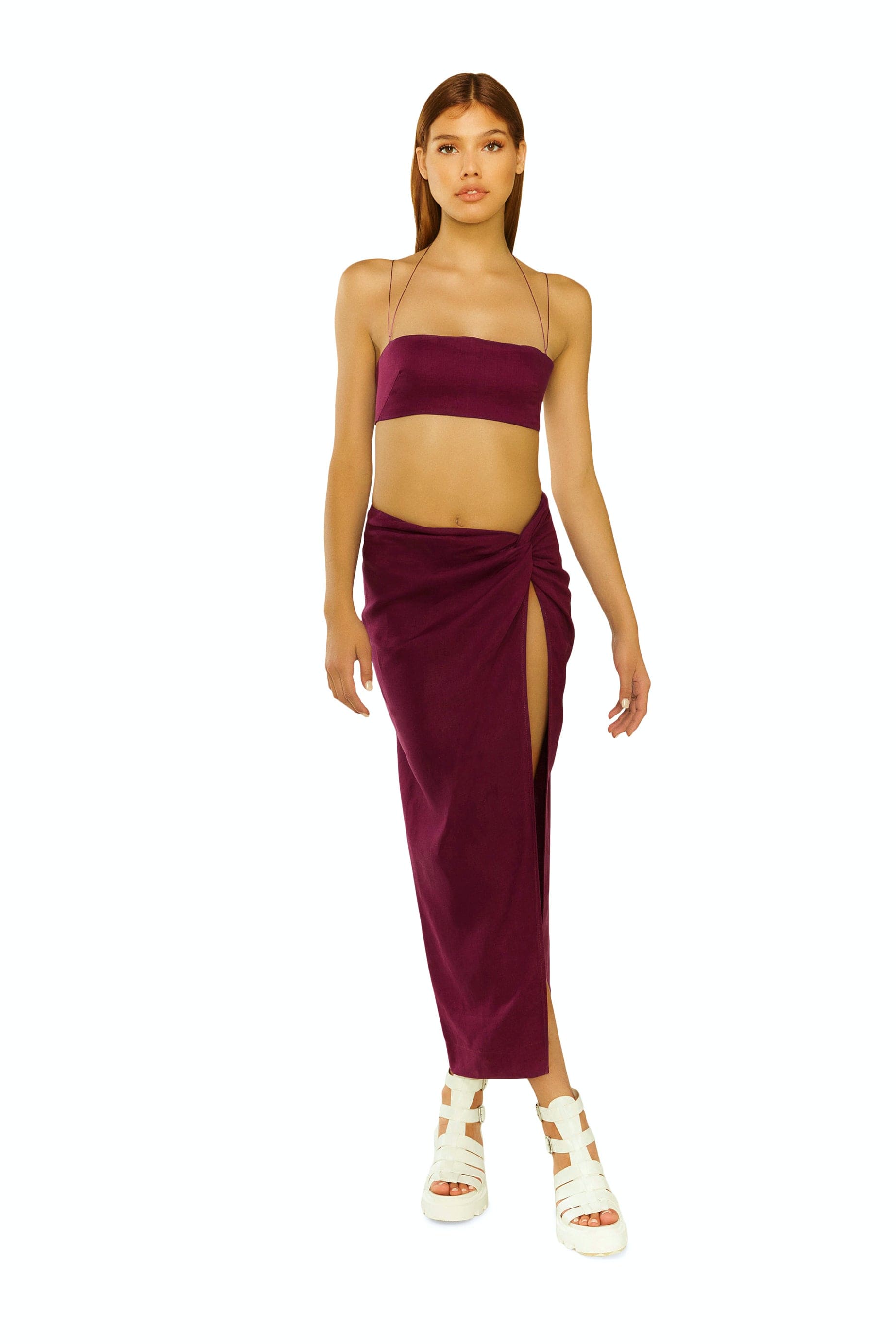 Lisa Maree Ready to Wear COSMIC ENERGY SKIRT WILD TOMORROW - Linen Crop Top | Lisa Maree Online Store
